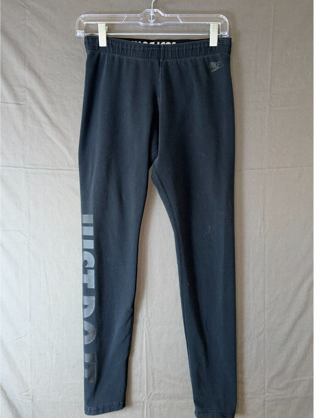 Nike Women Medium Black Just Do It Leggings Graphic Ankle Active Tight M